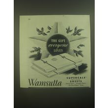 1945 Wamsutta Supercale Sheets Ad - The gift everyone loves