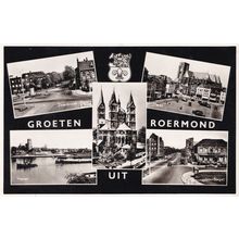 Roermond Holland Zwartbrock Markt Haven Boats Real Photo Dutch Postcard