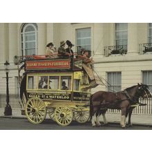 Horse Carriage Advertising Madame Tussauds Exhibition Postcard