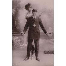 Unique Dowsing Possibly Old Radio Balancing Real Photo Postcard