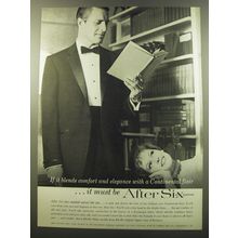 1959 After Six Formal Wear Ad - If it blends comfort and elegance