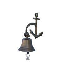 Antique Brass Hanging Anchor Bell 8""