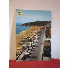 PROMENADE AND BEACH, LLORET DE MAR, COSTA BRAVA, SPAIN unused postcard. =