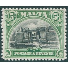 Malta 1926 5s black & green SG171 unused