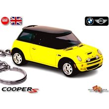 HTF KEY CHAIN YELLOW BLACK BMW NEW MINI COOPER S Ltd Ed.
