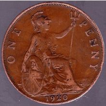 1920 Great Britain 1 Penny Coin