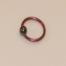 Titanium Purple Captive Hoop 14g/ 16mm-dia / 4mm ball
