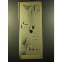 1950 Berkshire Nylace Stockings Ad - Veiled loveliness
