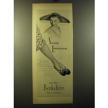 1950 Berkshire Nylace Stockings Advertisement - Veiled loveliness