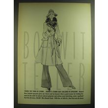 1974 Bonwit Teller Season's Best Storm Coat Ad - Taking the town by Storm