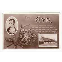 Robert Burns from Ayr RP Postcard 914