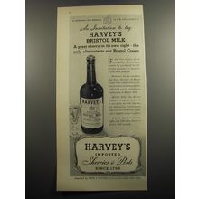 1951 Harvey's Bristol Milk Sherry Ad - An invitation to try