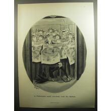 1951 The Philadelphia Bulletin Newspaper Ad - Richard Decker Cartoon - Elevator