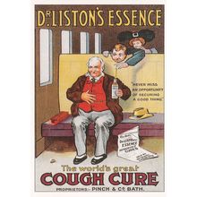 Dr Liston's Essence Natural Remedy Cough Cure Advert Postcard