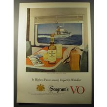 1953 Seagram's V.O. Whisky Ad - In highest favor among imported whiskies