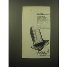 1959 Mark Cross Linguist Ad - Speak for yourself