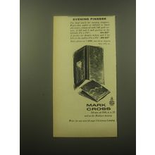 1959 Mark Cross Wallet and Billfold Ad - Evening Finesse