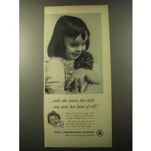 1960 Bell Telephone System Ad - and she loves the doll you sent her best of all