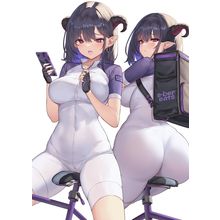 Succubus Delivery Driver Anime E Girl Poster Canvas Movie Film Print A0 A1 A2 A3