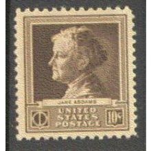 878 10c Jane Addams Fine MNH GA0284