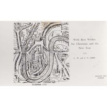 Prebends Gate Durham Castle Private Christmas Greetings Medieval Map Postcard