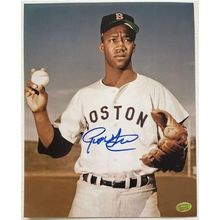 Pumpsie Green (d. 2019) Signed Autographed Glossy 8x10 Photo Boston Red Sox