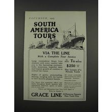 1925 Grace Line Ad - South America Tours