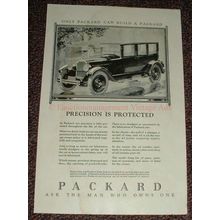 1925 Packard Six 7-passenger Sedan Limo Ad, Precision!