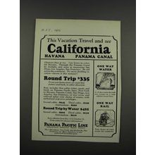 1925 Panama Pacific Line Ad - See California