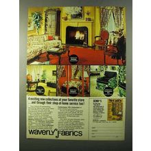 1971 Waverly Fabrics Ad - 4 Exciting New Collections