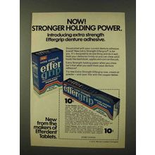 1973 Effergrip Denture Adhesive Ad - Stronger
