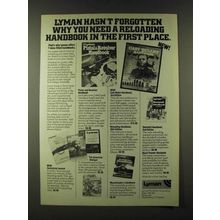 1980 Lyman Products Ad - Lyman hasn't forgotten why you need