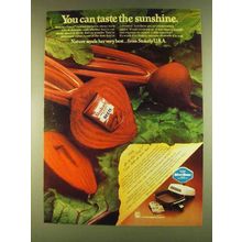 1980 Stokely Beets Ad - You Can Taste the Sunshine