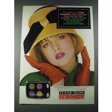1987 Flame Glow Shadowdomes Ad - She Adored Color