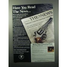 1988 National Rifle Association Ad - Read The News?