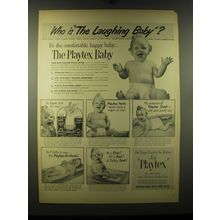 1948 Playtex Ad - Baby Oil, Cream, Baby Powder, Baby Pants, Plastikool Sheets