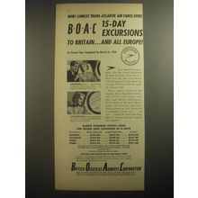 1950 BOAC British Overseas Airways Corporation Advertisement