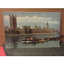 HOUSES OF PARLIAMENT, WESTMINSTER, LONDON . unused vintage postcard by Dennis =