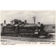 GWR 1019 County of Merioneth Swindon 1946 Train Postcard