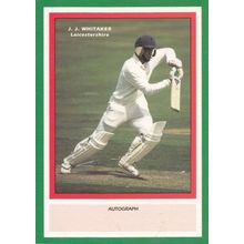 JJ Whitaker Leicestershire Limited Edition Vintage Cricket Trading Photo Card