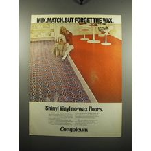 1972 Congoleum Floors Ad - Mix. Match. But forget the wax