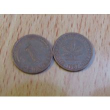 1987g 1 Pfennig Germany Coin