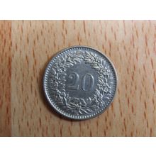 Switzerland 1967 20 Rappen Coin