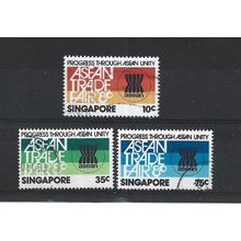 Singapore.A.S.E.A.N. Trade Fair set of 3.Fine Used.Jul25