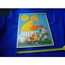 Cute 1979 Sesame Street BIG BIRD Wood Frame Tray Puzzle!! $7.00 obo!! This cute