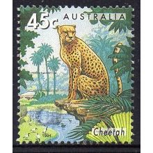 Australia 1994 Zoos - Endangered Species - Cheetah 45c Sheet Used