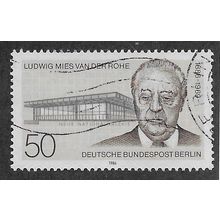 BERLIN -1986 50pf 'LUDWIG MIES VAN DER ROHE' FINE USED (EBID66-397)