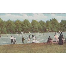 Finsbury Park Tennis Sports Courts Antique Postcard