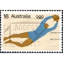 Australia 1976 Montreal Olympics 18c Value. Gootball. Fine Used