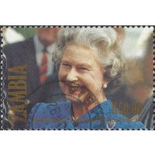 ZAMBIA, Queen Elizabeth II Jubilee, blue 1992, K50